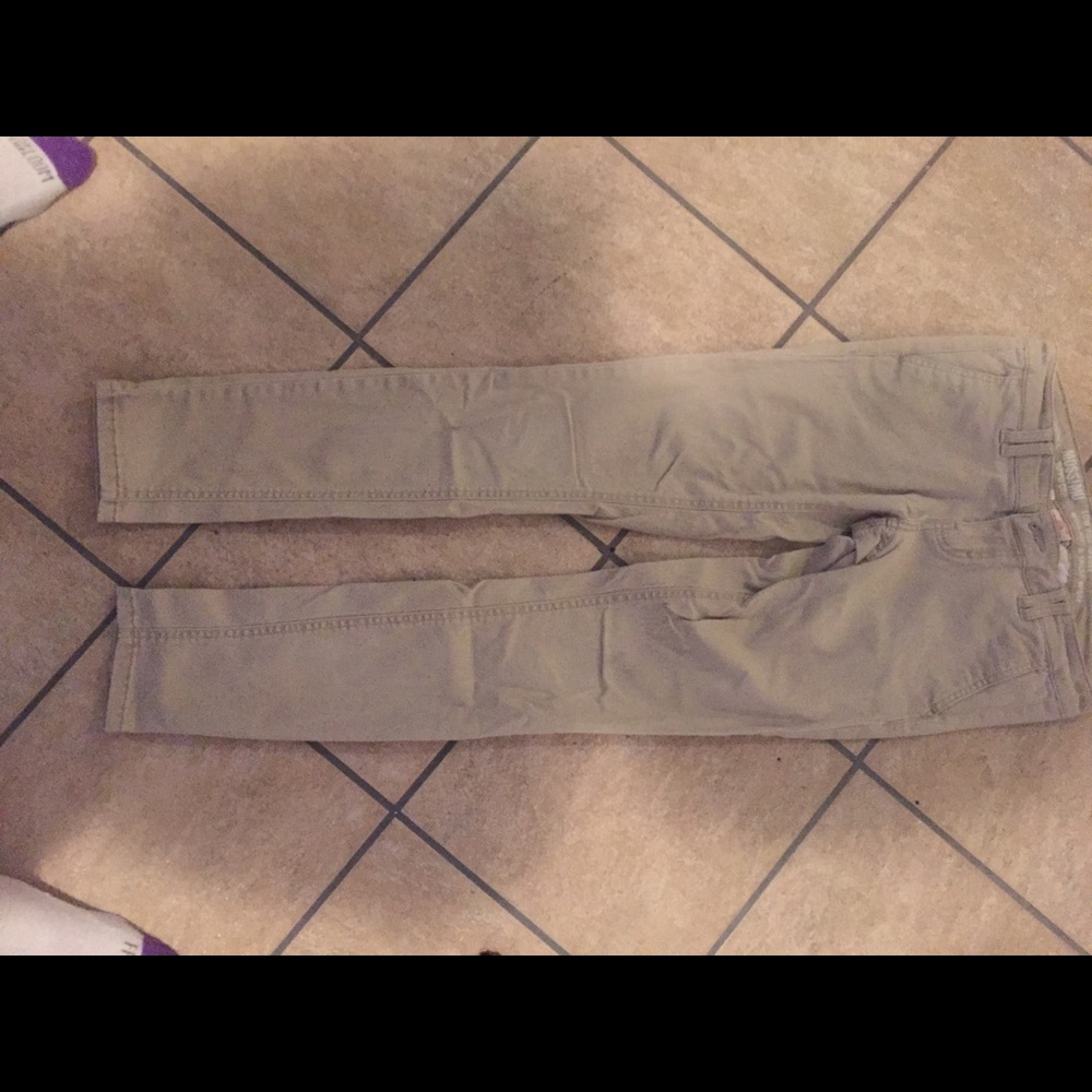 Skinny low rise khakis